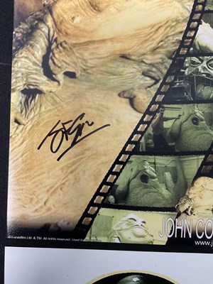 Lot 748 - A group of STAR WARS actor autographs on 8” x...