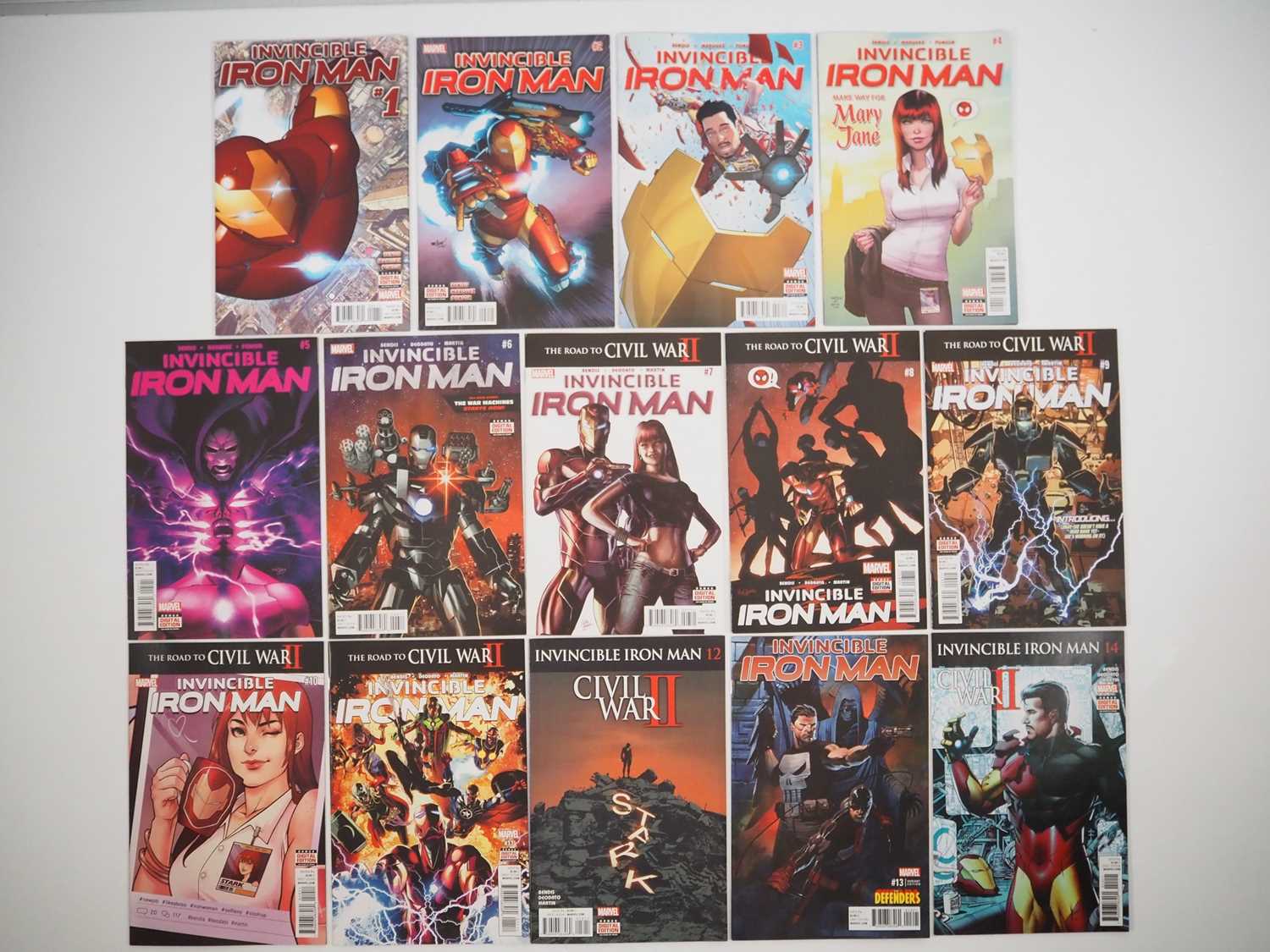 Lot 27 - INVINCIBLE IRON MAN VOL. 3 #1 to 14 (14 in...