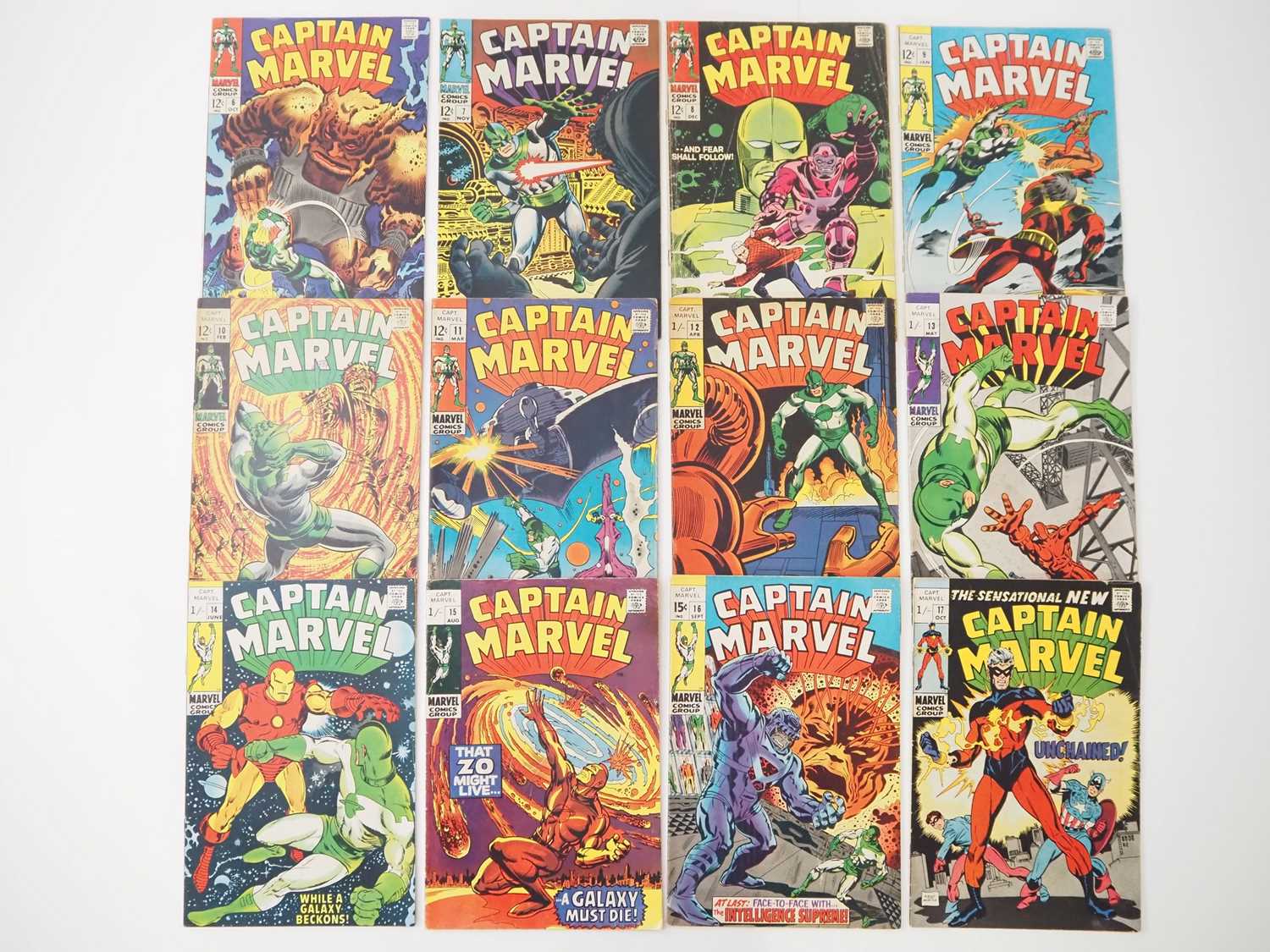 Lot 34 - CAPTAIN MARVEL #6 to 17 (12 in Lot) -...