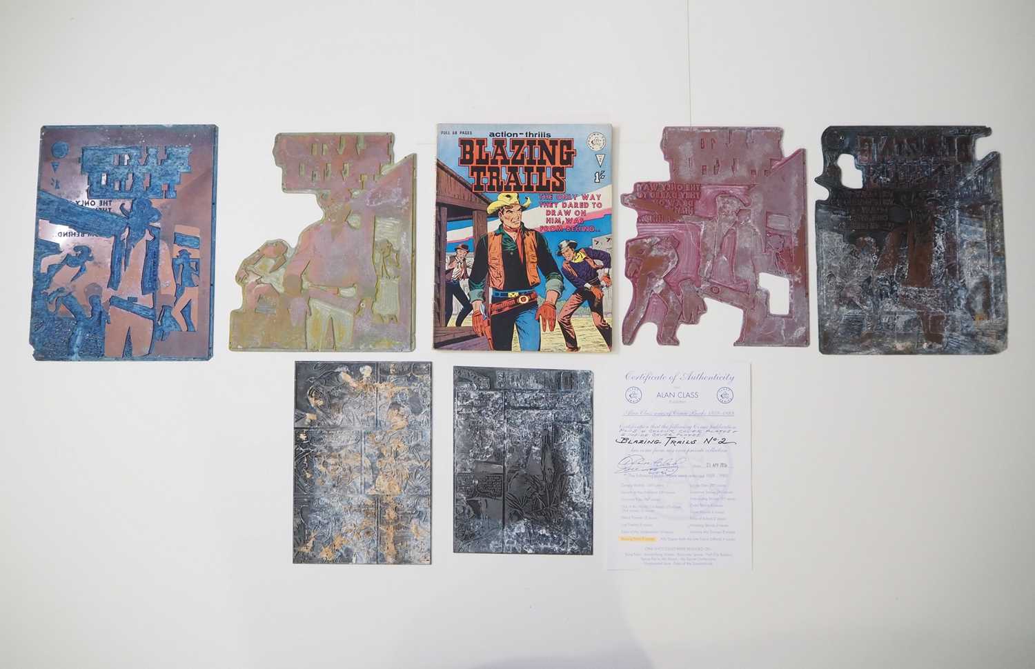Lot 133 - BLAZING TRAILS #2 PRINTING PLATE SET (ALAN...