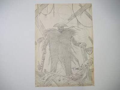 Lot 200 - BRETT EWINS SIGNED PENCIL SKETCH / 2000AD PROG...