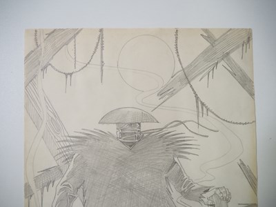 Lot 200 - BRETT EWINS SIGNED PENCIL SKETCH / 2000AD PROG...