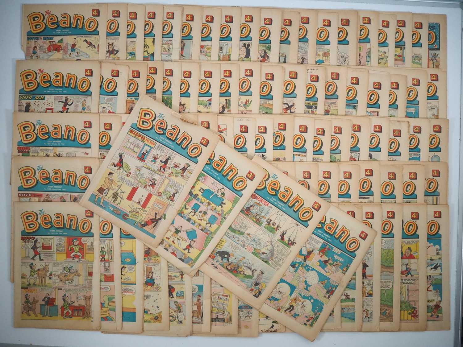 Lot 414 - THE BEANO 1968-70 #1358, 1361, 1367-69,...