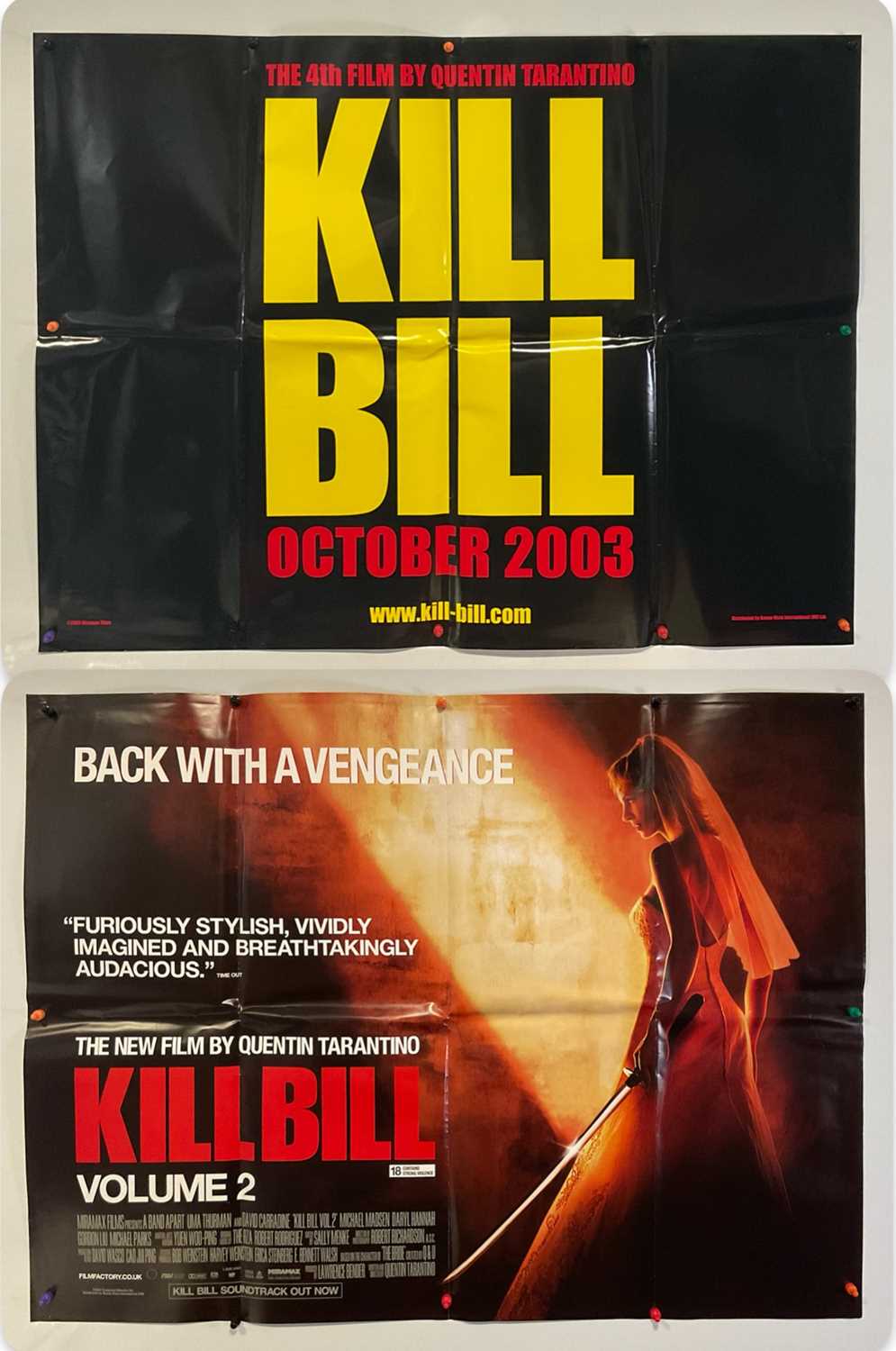 Lot 16 - KILL BILL (2003) UK Quad teaser film poster...