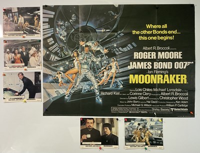Lot 257 - MOONRAKER (1979) UK Quad film poster together...