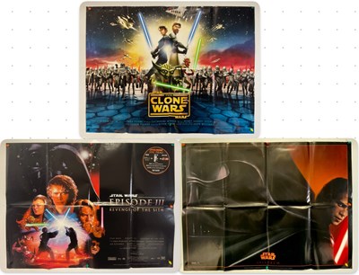 Lot 782 - A trio of STAR WARS UK Quad film posters...