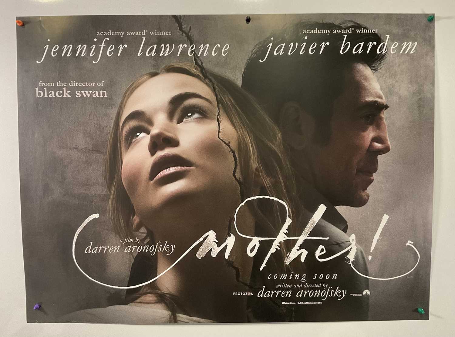 Lot 366 - MOTHER! (2017) UK Quad teaser film poster for...