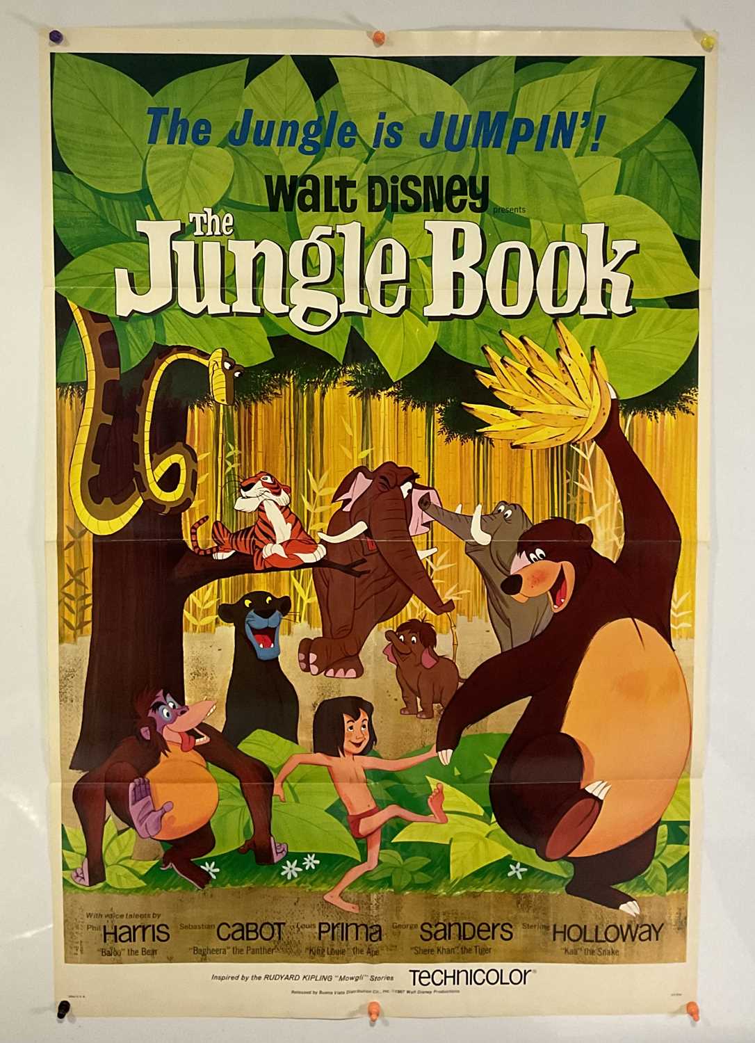 Lot 78 - JUNGLE BOOK (1967) US one sheet, original 1st...
