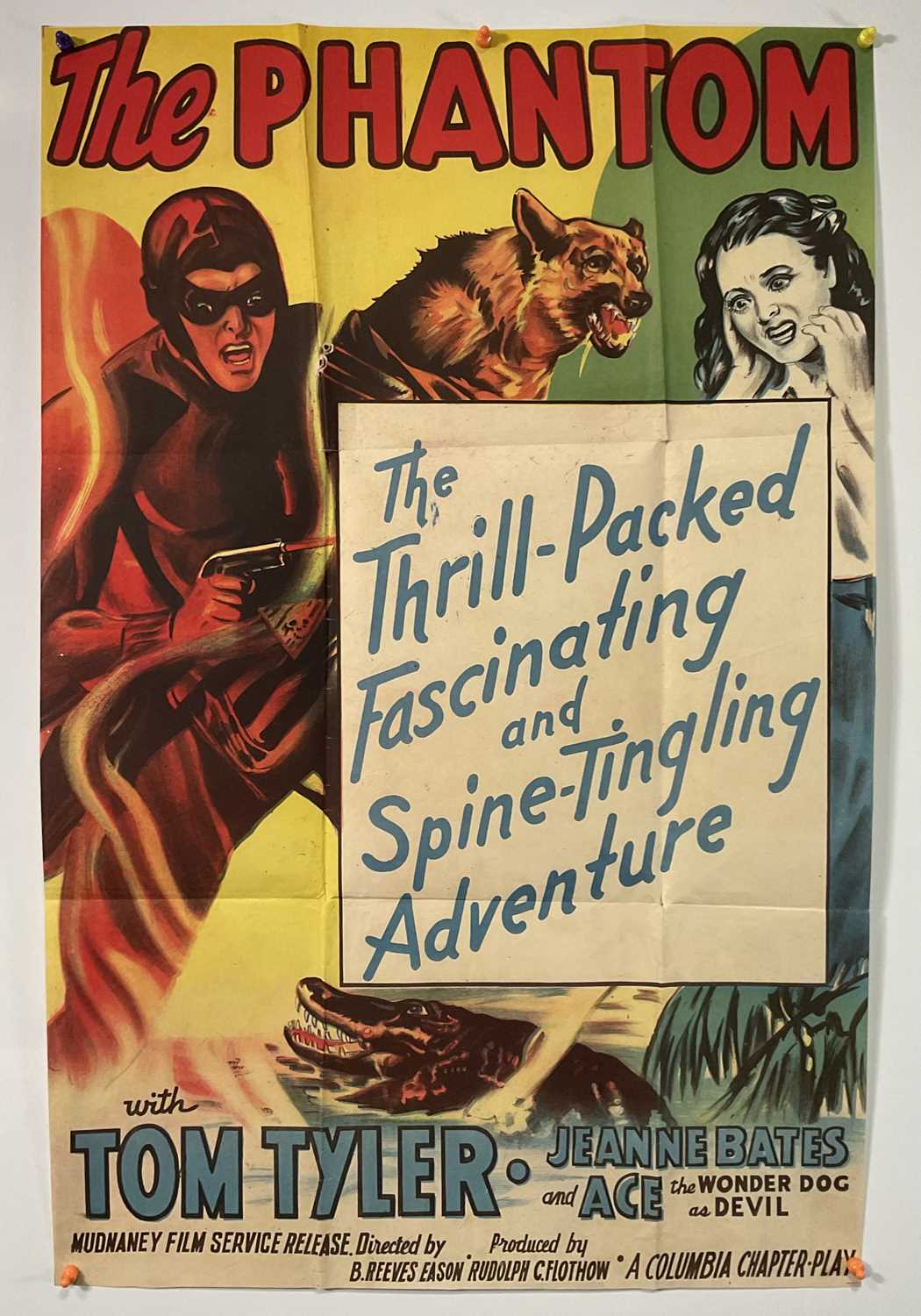 Lot 323 - THE PHANTOM (1943) US one sheet film poster,...