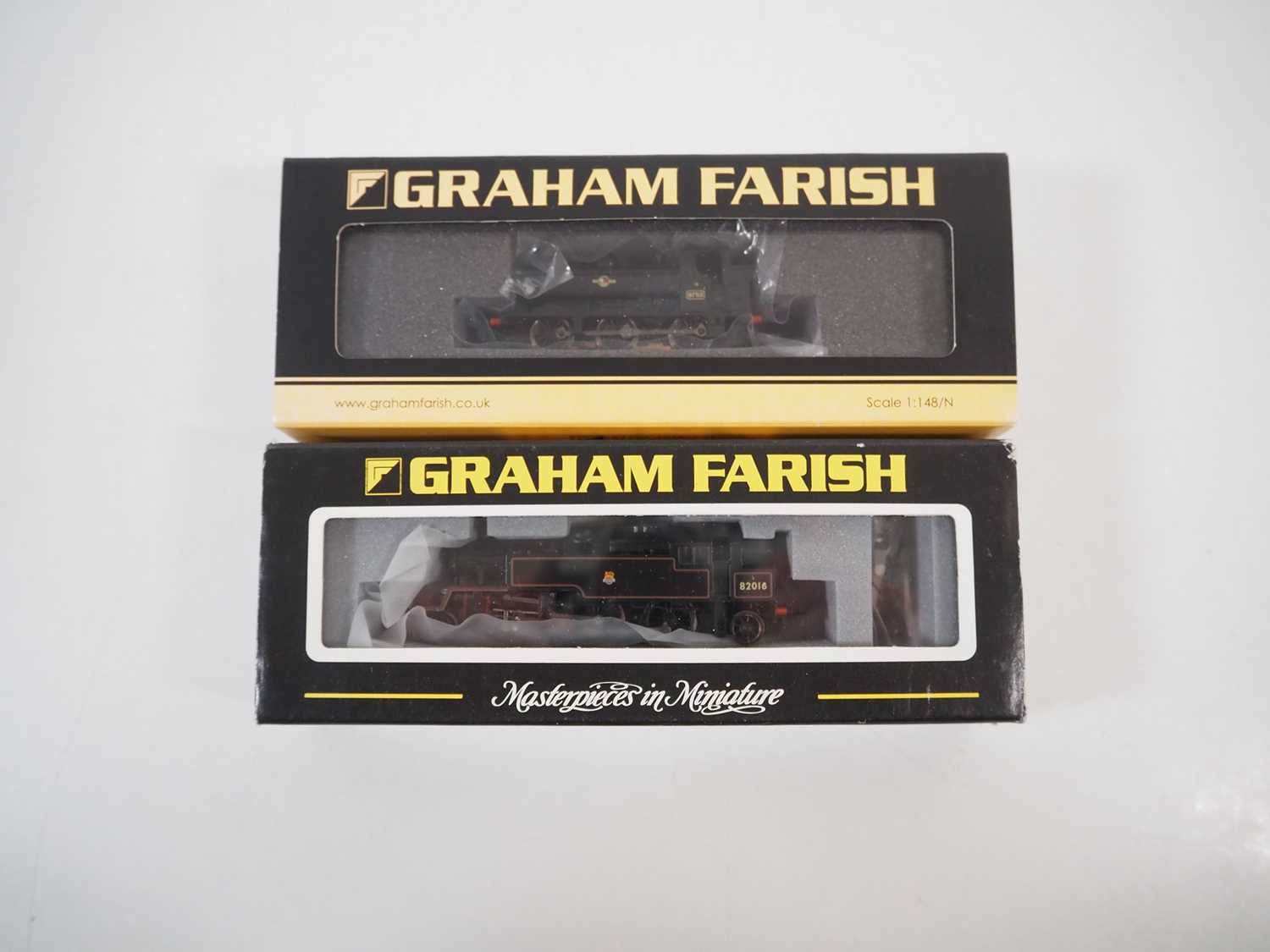 Lot 6 - A pair of GRAHAM FARISH N gauge steam tank...
