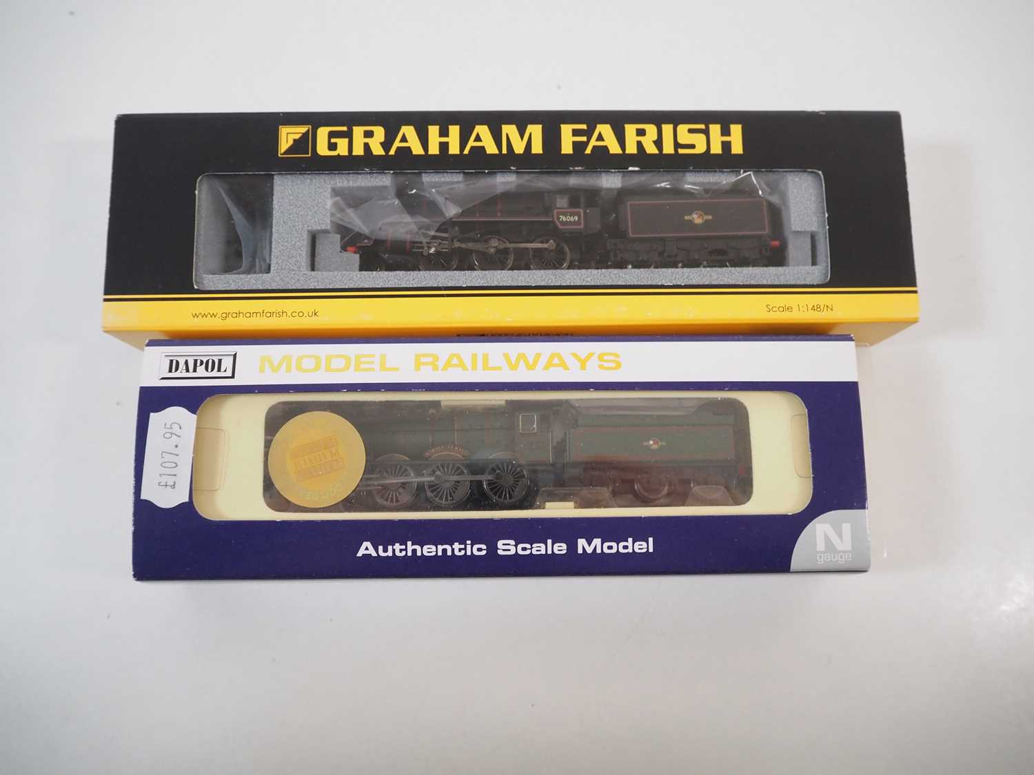 Lot 7 - A pair of N gauge steam locomotives comprising...