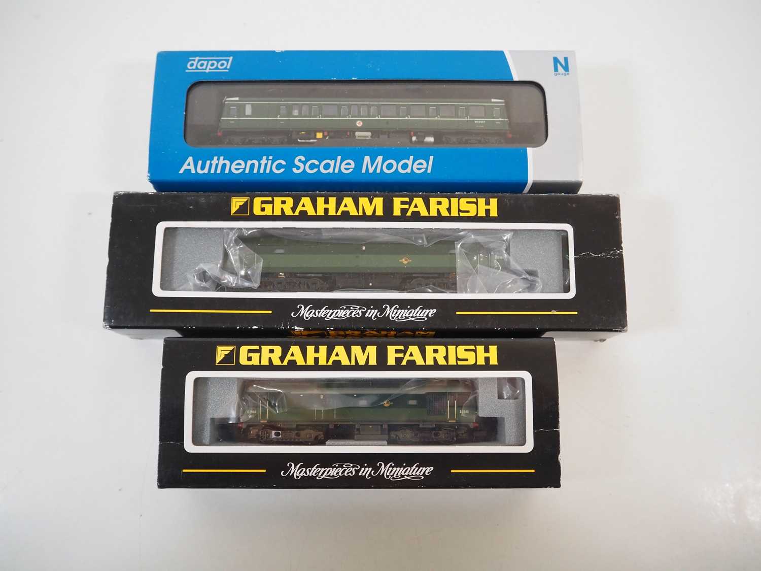 Lot 8 - A group of N gauge diesel locomotives...