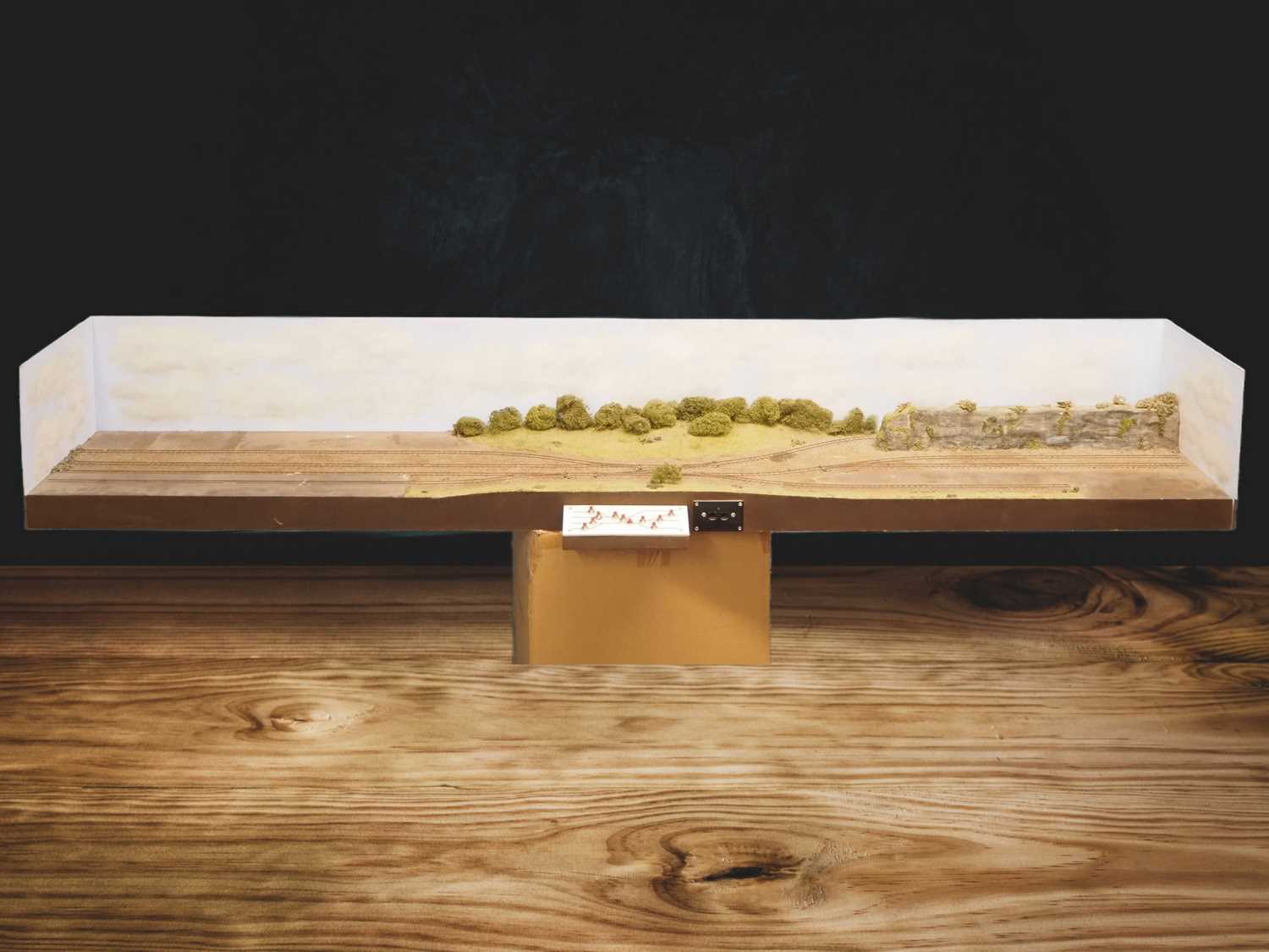Lot 21 - A HOe / OO9 model railway layout of a yard /...