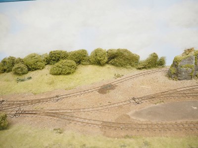 Lot 21 - A HOe / OO9 model railway layout of a yard /...