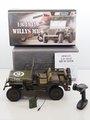 Lot 295 - A KMS 1:6 scale radio controlled Willys Jeep,...