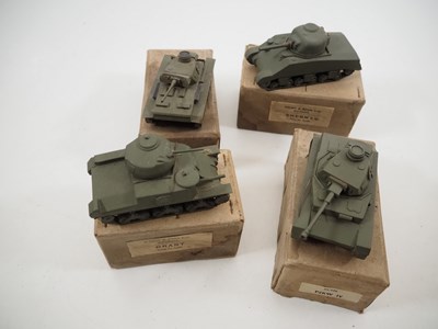 Lot 304 - A group of boxed wooden war time tank...