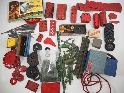 Lot 317 - A large tray of vintage MECCANO including a...