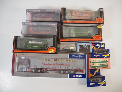 Lot 332 - A mixed group of diecast buses, lorries and...