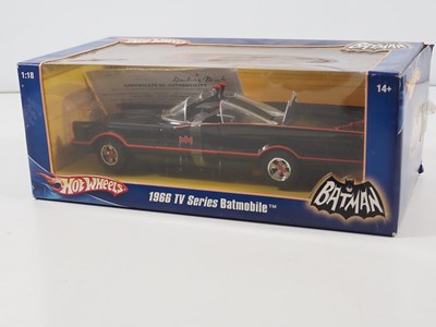 Lot 335 - A HOTWHEELS diecast 1966 1:18 scale Batmobile -...
