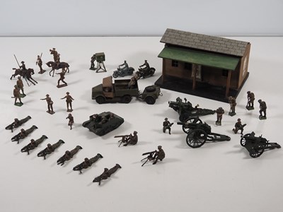Lot 337 - A group of BRITAINS diecast Military figures,...