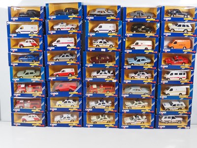 Lot 340 - A group of CORGI diecast cars and vans in blue...