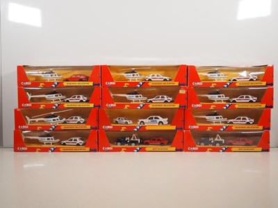 Lot 403 - A group of CORGI triple and twin vehicle boxed...