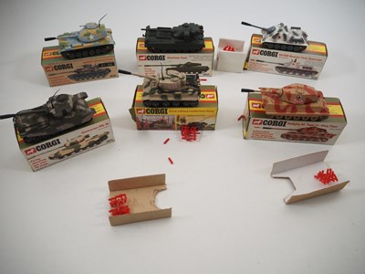 Lot 520 - A group of CORGI diecast military tanks...