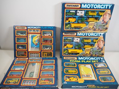 Lot 537 - A group of MATCHBOX Motorcity multi vehicle...