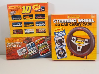 Lot 541 - A pair of MATCHBOX USA issue multi vehicle...