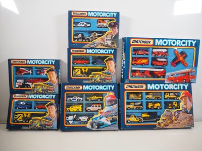 Lot 544 - A group of MATCHBOX Motorcity multi vehicle...