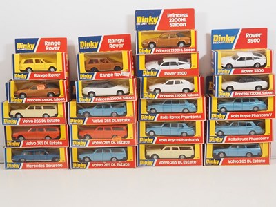 Lot 574 - A group of DINKY diecast cars in later...
