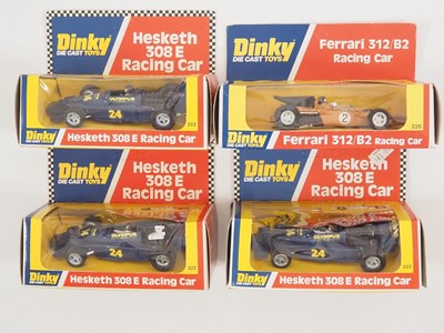 Lot 586 - A group of DINKY diecast Hesketh and Ferrari...