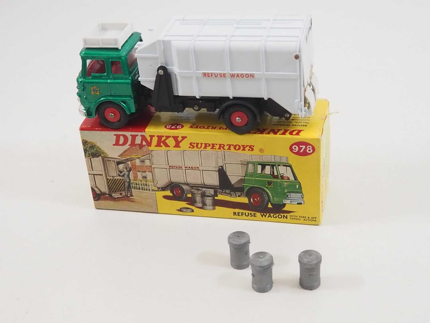 Lot 635 - A DINKY 978 diecast / plastic Refuse Wagon,...