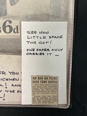 Lot 259 - A handmade scrapbook by ROGER MOORE for TONY...