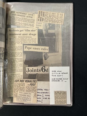 Lot 259 - A handmade scrapbook by ROGER MOORE for TONY...