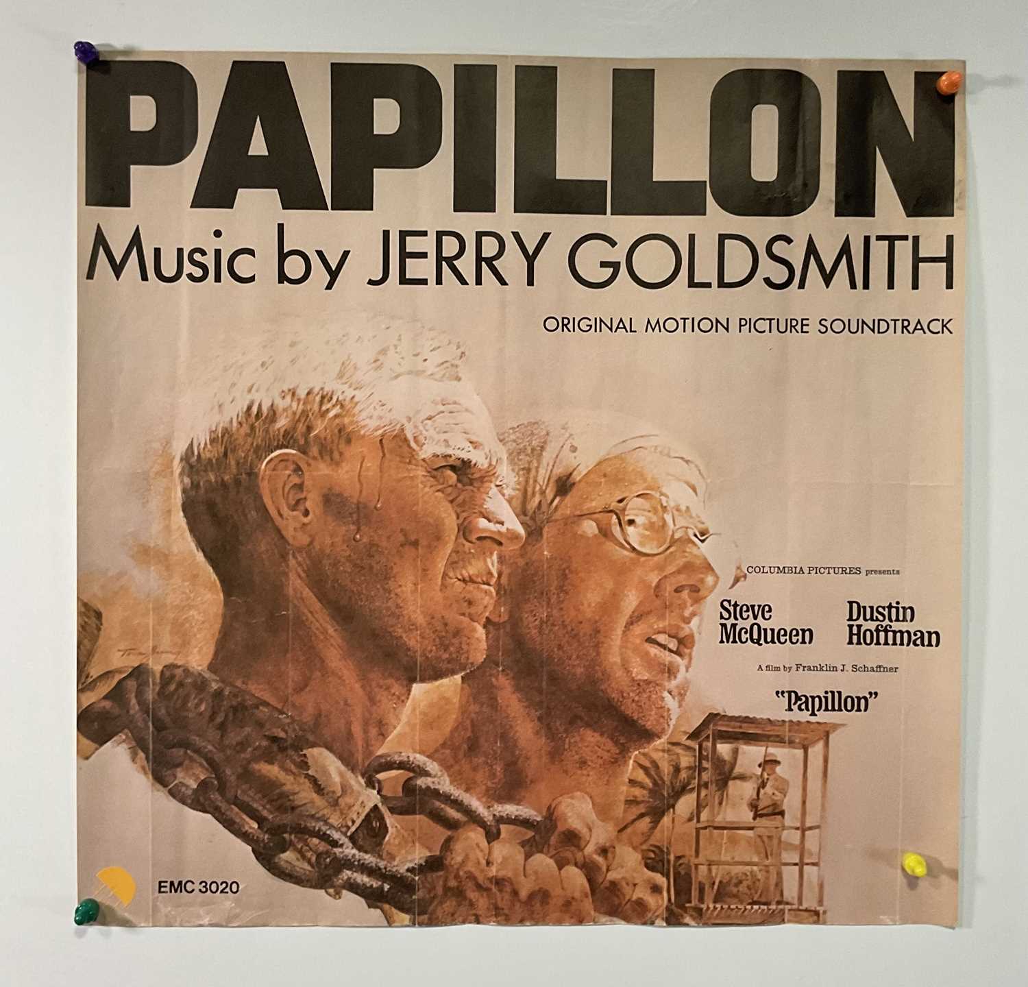 Lot 265 - PAPILLON (1973) Soundtrack poster featuring...