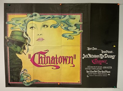 Lot 289 - CHINATOWN (1974) UK Quad film poster with...