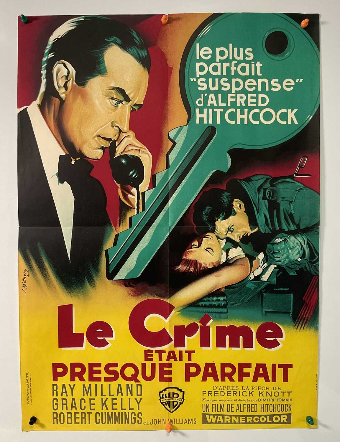 Lot 11 - DIAL M FOR MURDER (1954) French affiche film...