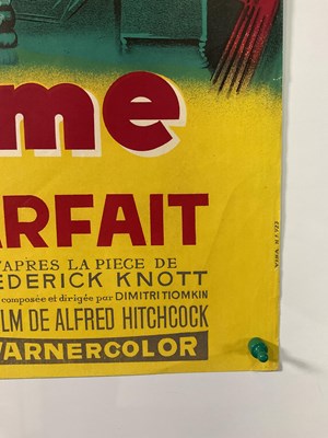 Lot 11 - DIAL M FOR MURDER (1954) French affiche film...