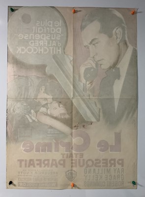 Lot 11 - DIAL M FOR MURDER (1954) French affiche film...