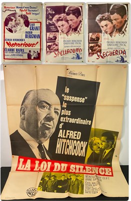 Lot 221 - A group of movie posters for Alfred Hitcock...