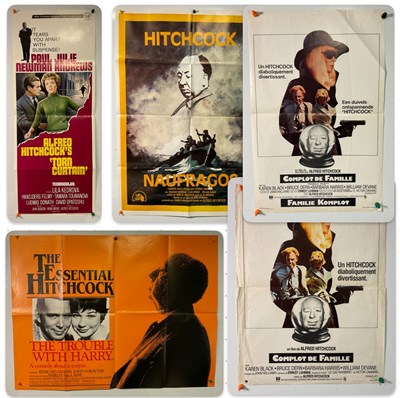 Lot 282 - A group of movie posters for Alfred Hitchcock...