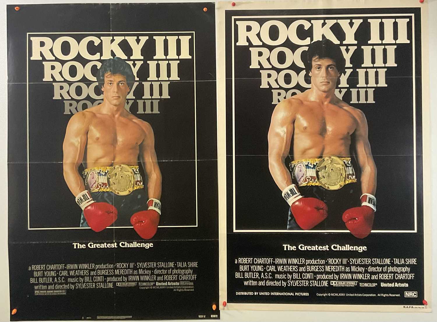 Lot 145 - ROCKY III (1982) US one sheet film poster...