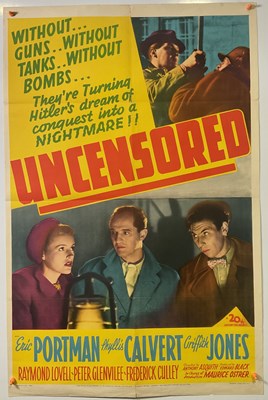Lot 172 - UNCENSORED (1942) US one sheet film poster...