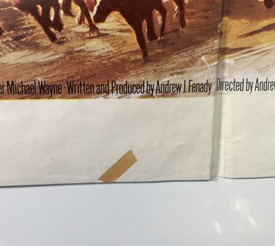 Lot 269 - CHISUM (1970) UK Quad film poster featuring...
