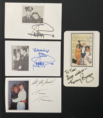 Lot 496 - A small group of celebrity autographs on small...