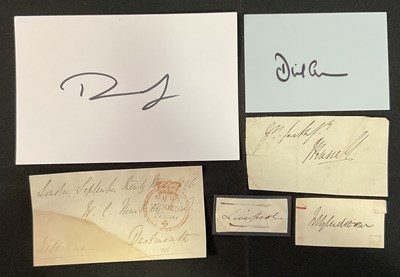 Lot 528 - PRIME MINISTERS - A selection of signed slips...