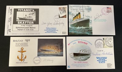 Lot 534 - A group of Titanic related signatures to...