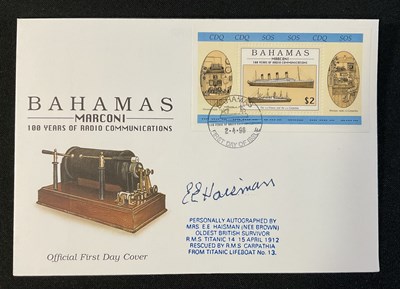 Lot 535 - A group of Titanic related signatures to...