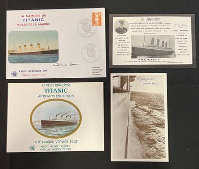 Lot 537 - A group of Titanic related signatures to...
